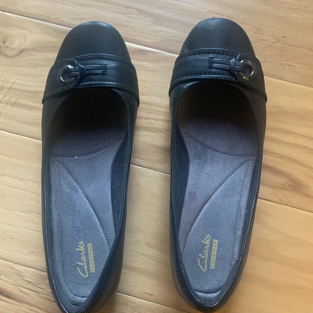 Clarks Leather Flats